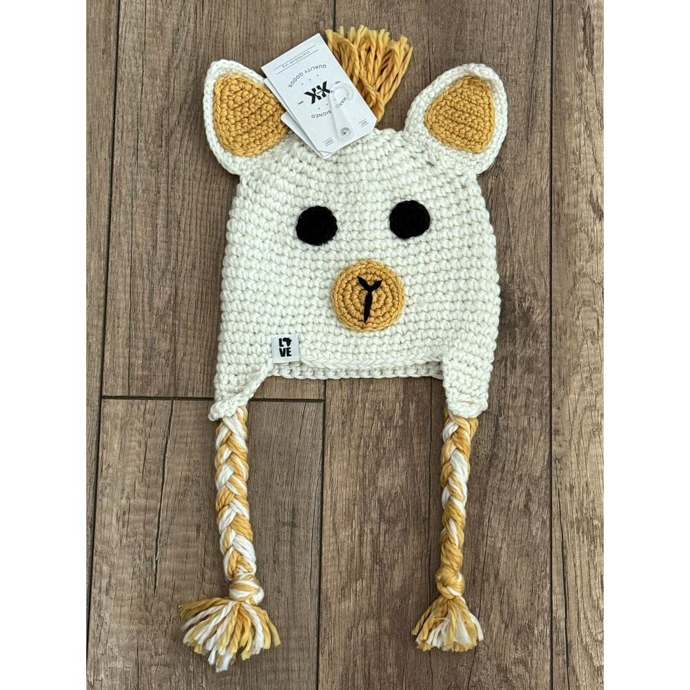 KROCHET KIDS Knit One Size Alpaca Beanie Eco-Friendly Yarn Made in Uganda, NWT
